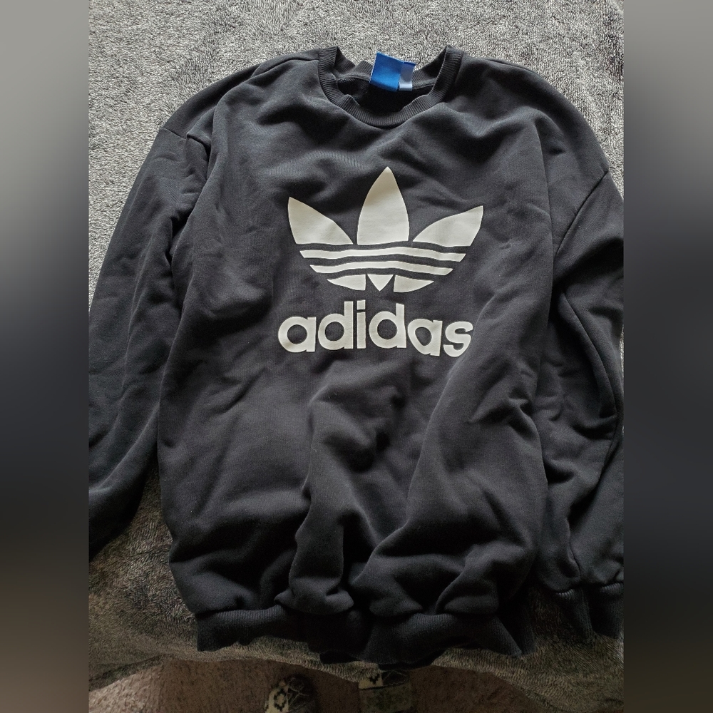 Adidas black and white size medium sweatshirt